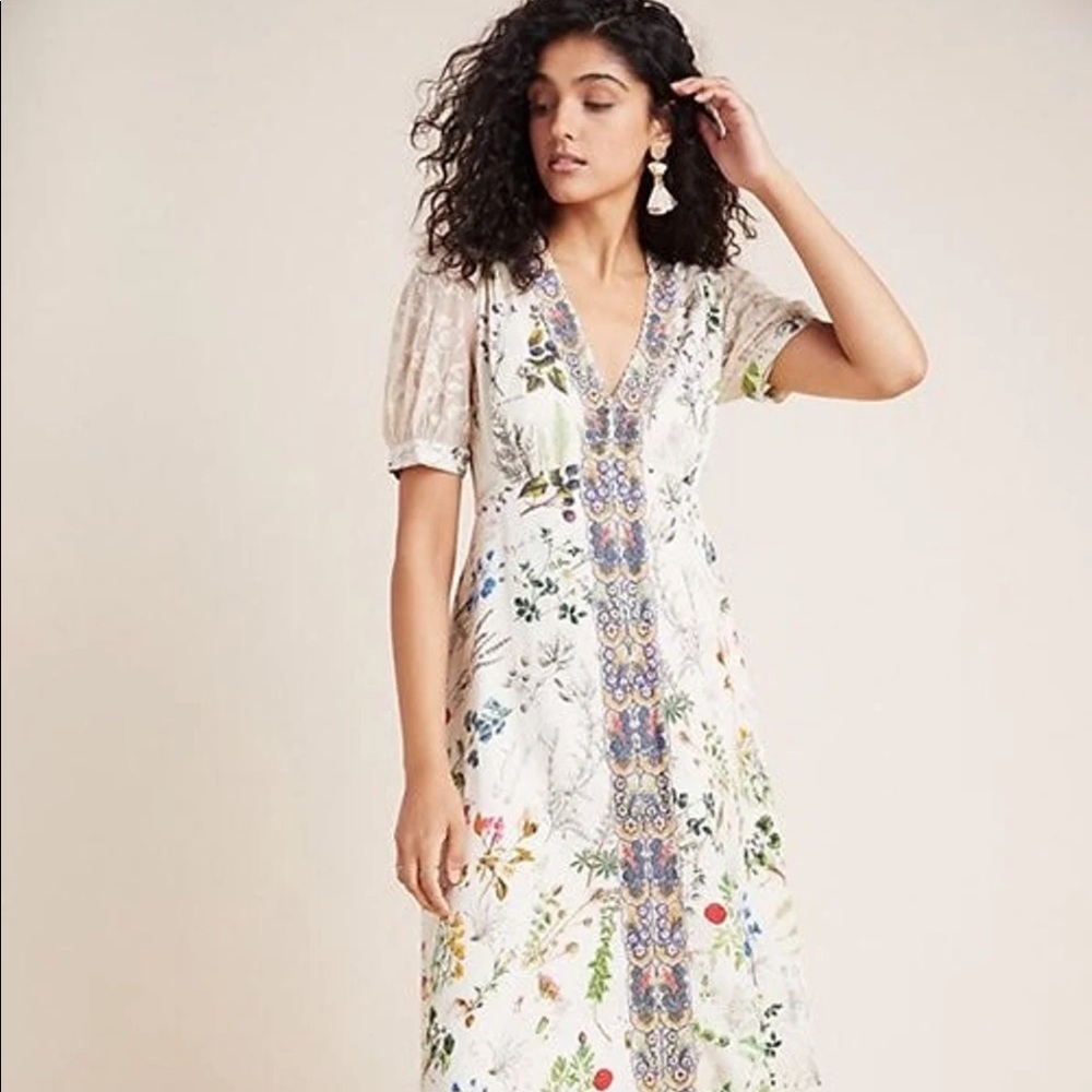 Anthropology floral dress
